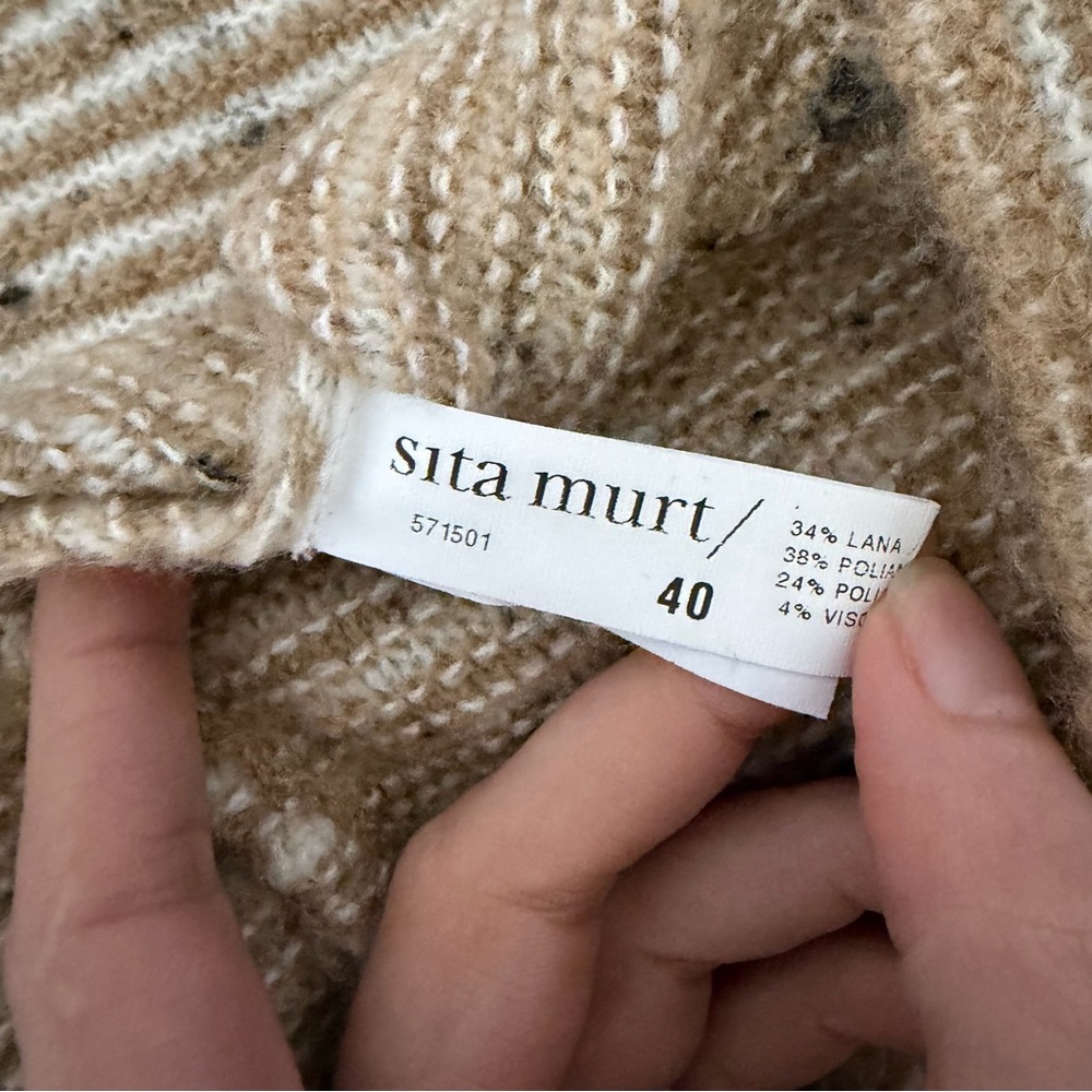 Sita Murt Anthropologie Sweater Pierce Dolman Pullover Wool Blend Oversized M - Picture 6 of 6